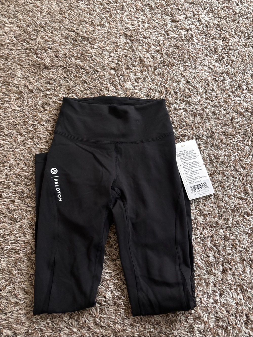 Peloton Kids Black High-Rise Active Leggings with Logo